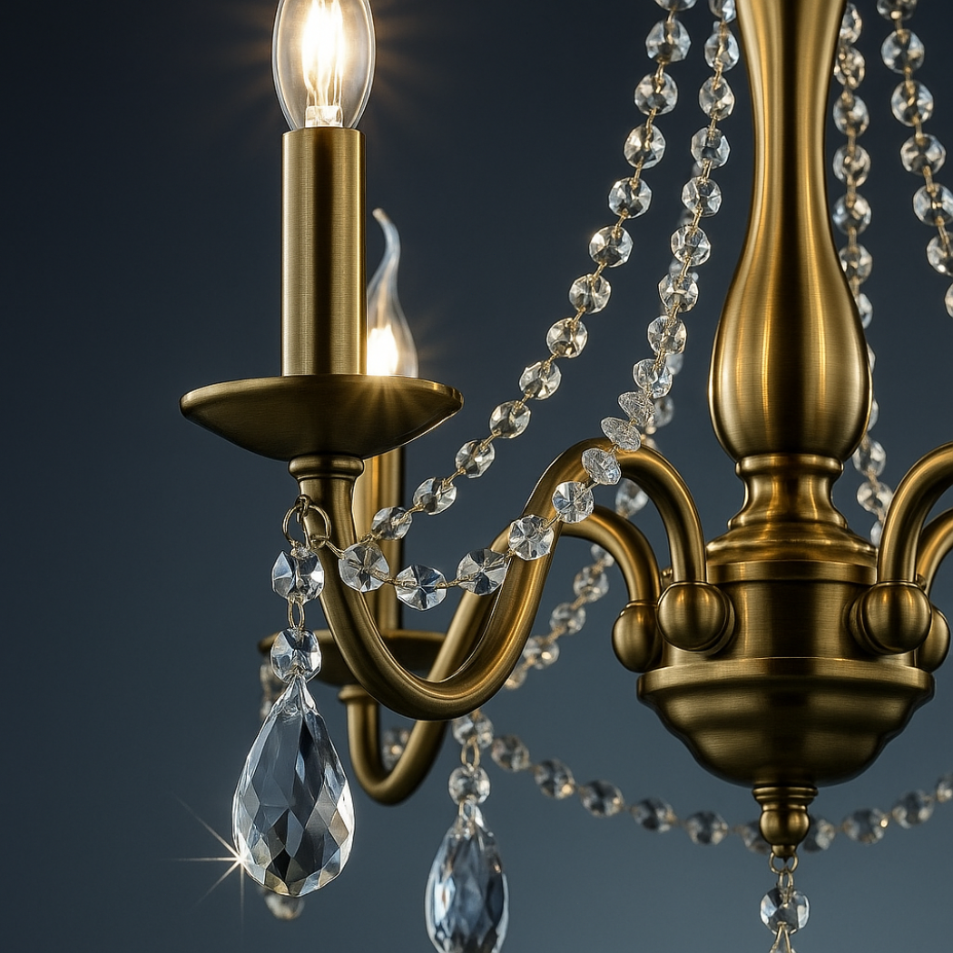 Anto Regal Brass Chandelier