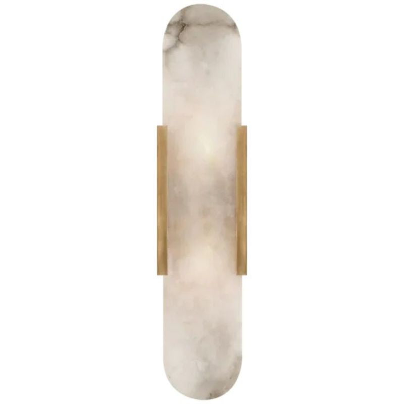 Cha Sleek Alabaster Linear Wall Sconce