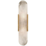 Cha Sleek Alabaster Linear Wall Sconce