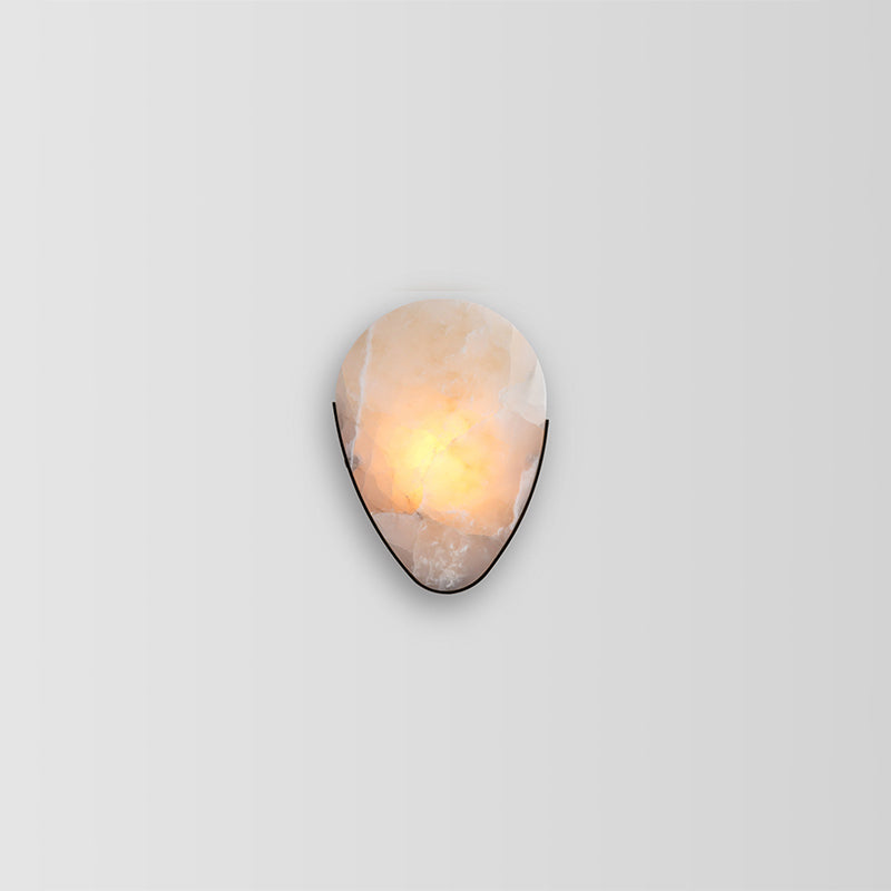 Raindrop Polished Alabaster Wall Sconce