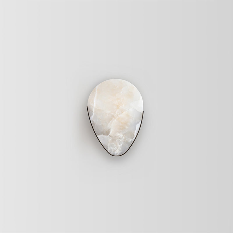 Raindrop Polished Alabaster Wall Sconce