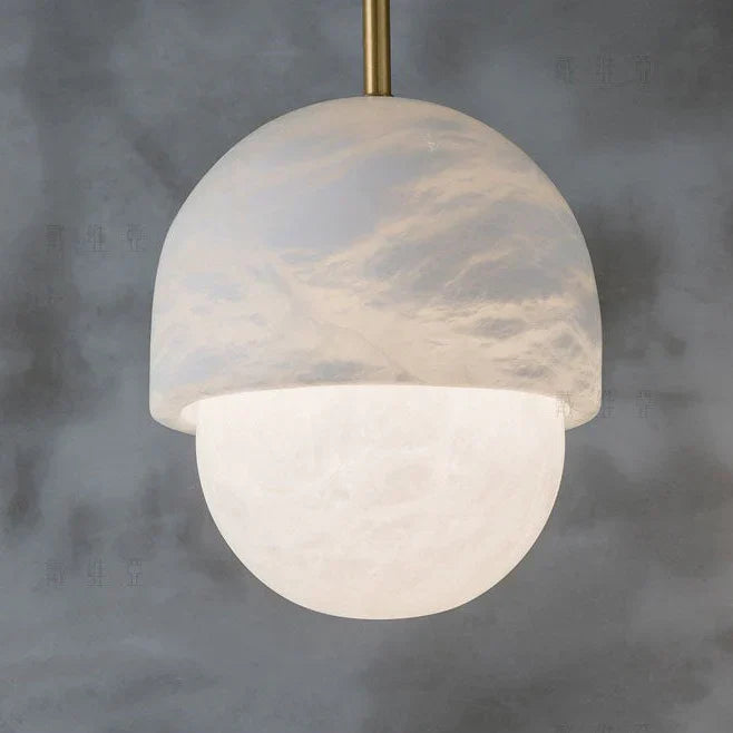 Lot Polished Alabaster Luxury Marble Pendant Light